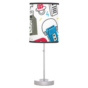 Vintage 80's 90's doodle collection. table lamp