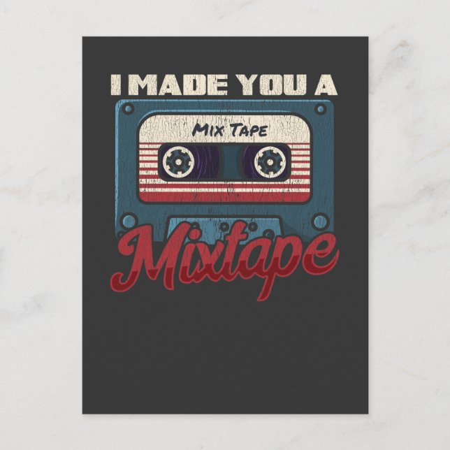 Vintage 80s 90s Music Retro Mixtape lover Postcard (Front)