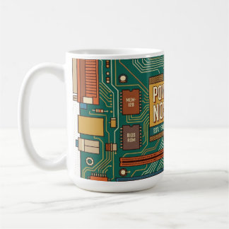Vintage 80s Computer Motherboard "Powered By Nosta Coffee Mug