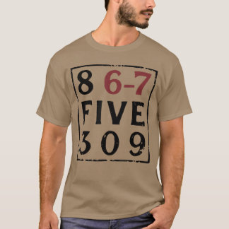 Vintage 80s Music 8675309 Jenny 8675309 Si Seven 6 T-Shirt