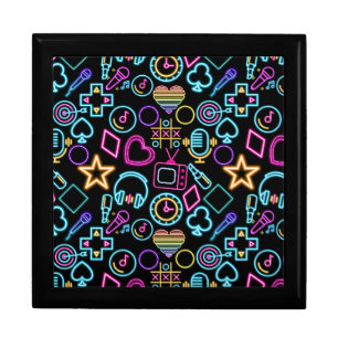Vintage 80's Neon Light Pattern 01 Gift Box