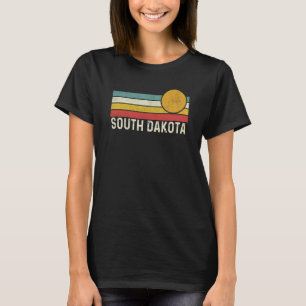 Vintage 80s Sunset Summer Retro Style South Dakota T-Shirt