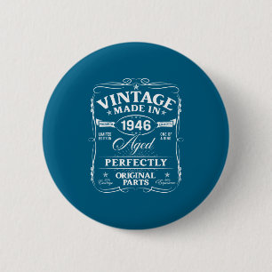 Vintage 80th Birthday Decorations Men Funny 1946 8 Button
