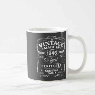 Vintage 80th Birthday Decorations Men Funny 1946 8 Coffee Mug