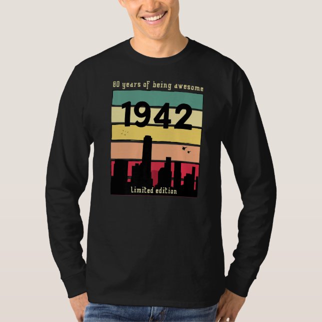 Vintage 80th Birthday  Retro  1942 T-Shirt (Front)