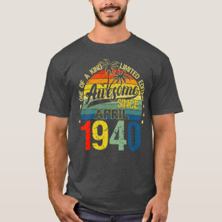 Vintage 82 Years Old April 1940 Decorations 82nd B T-Shirt
