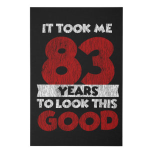 Vintage 83 Years Old Funny 83rd Birthday Gift Faux Canvas Print