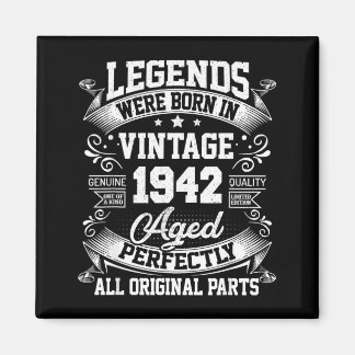 Vintage 85 Birthday Gifts Men Women 85yr 1942 85th Magnet