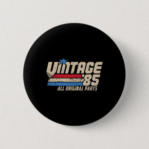 Vintage 85 Retro 40th Birthday Top For Men 1985 Da Button
