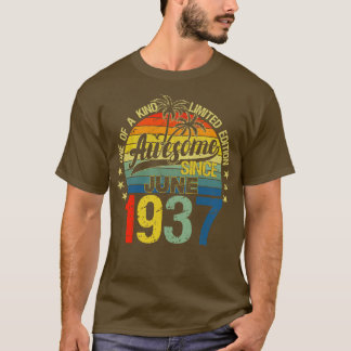 Vintage 85 Years Old June 1937 Decorations 85th Bi T-Shirt