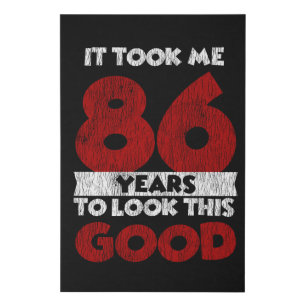 Vintage 86 Years Old Funny 86th Birthday Gift Faux Canvas Print