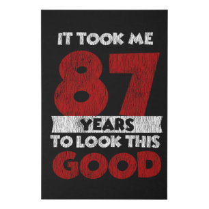 Vintage 87 Years Old Funny 87th Birthday Gift Faux Canvas Print