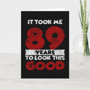 Vintage 89 Years Old Funny 89th Birthday Gift Card