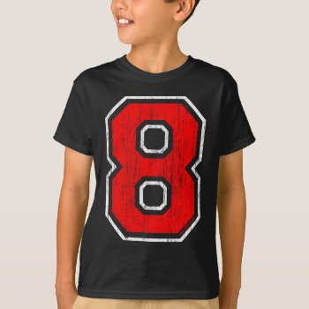 Vintage #8 T-shirt by DeluxeWear at Zazzle