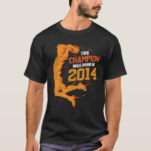 Vintage 8Th Birthday Basketball 2014 Distressed Bb T-Shirt