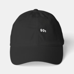 Vintage 90s Aesthetic Black Baseball Cap   Retro 1