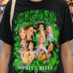 Vintage 90s Bootleg Besties Photos Green Rap Tee  