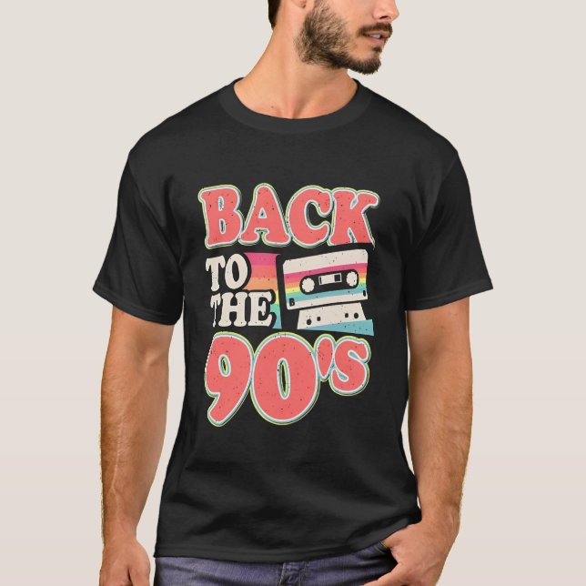 Vintage 90s Cassette Retro Style T-Shirt (Front)
