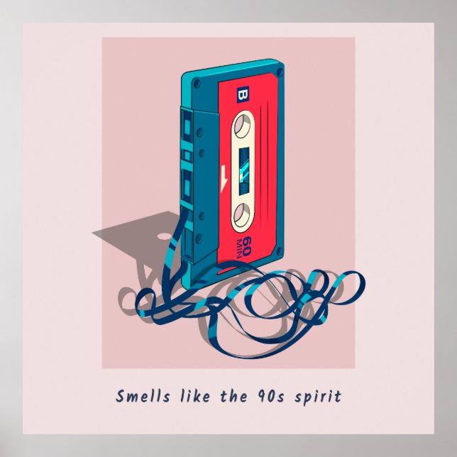 Vintage ’90s Cassette Tape Poster (Front)