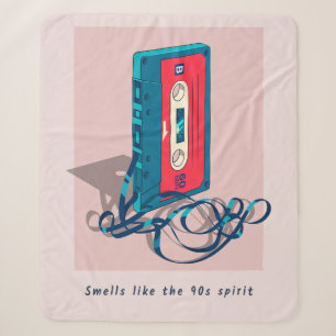 Vintage ’90s Cassette Tape Sherpa Blanket