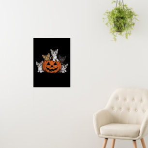 Vintage 90s Cat Halloween Retro Spooky Season Foam Board