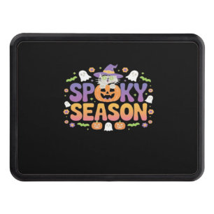 Vintage 90s Cat Pumpkin Halloween Retro Floral Spo Hitch Cover
