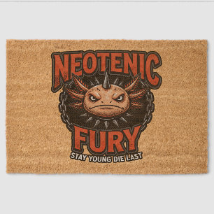 Vintage 90s Heavy Metal Axolotl Band Tour Parody Fiber Doormat