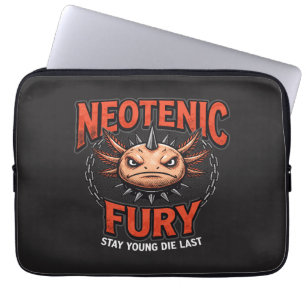 Vintage 90s Heavy Metal Axolotl Band Tour Parody Laptop Sleeve
