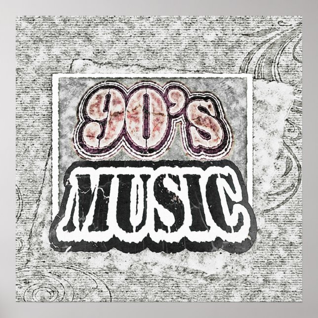 Vintage 90's Music - Poster (Front)