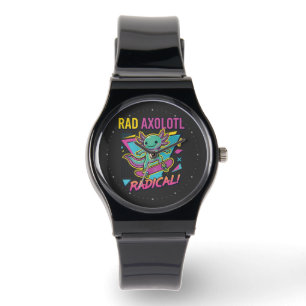 Vintage 90s style Axolotl Skateboard Rad neon Watch