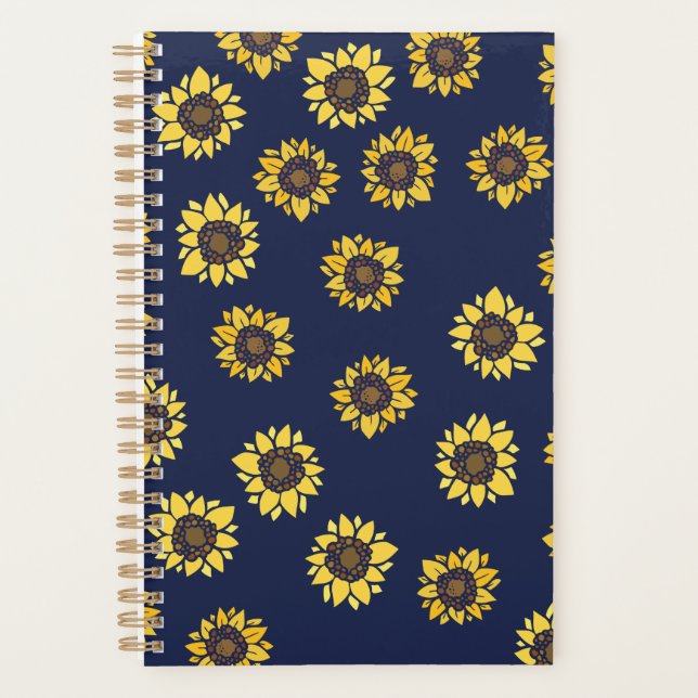 Vintage 90s Sunflower Sunflower art retro Sun Planner (Front)