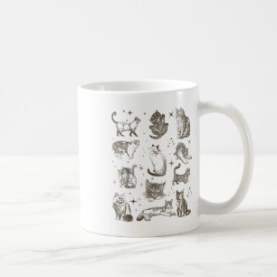 Vintage 90s Tattoo Retro Cats In Space _1  Coffee Mug