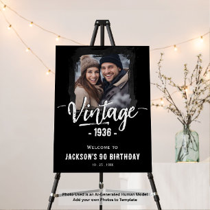 Vintage 90th Birthday Foam Board