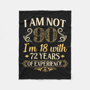 Vintage 90th Birthday I'm Not 90 Years Old Birthda Fleece Blanket
