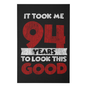 Vintage 94 Years Old Funny 94th Birthday Gift Faux Canvas Print
