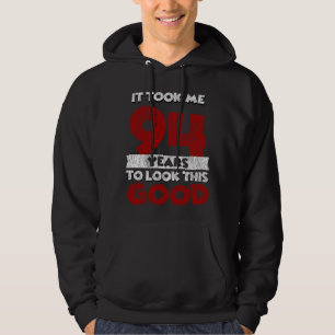 Vintage 94 Years Old Funny 94th Birthday Gift Hoodie