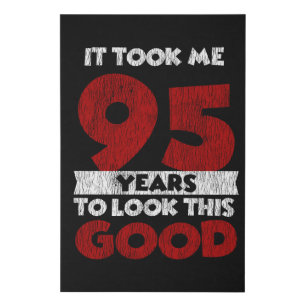 Vintage 95 Years Old Funny 95th Birthday Gift Faux Canvas Print