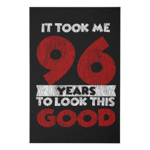 Vintage 96 Years Old Funny 96th Birthday Gift Faux Canvas Print