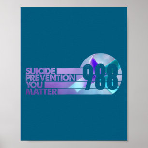 Vintage 988 Shirt Suicide Prevention Lifeline 988 Poster