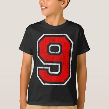 Vintage #9 T-shirt by DeluxeWear at Zazzle