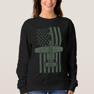 Vintage A 10 Warthog Thunderbolt Fighter Jet Attac Sweatshirt