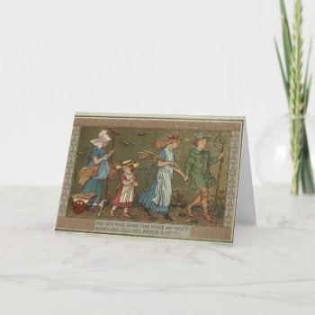 Vintage - A Bountiful New Year  Card by AsTimeGoesBy at Zazzle