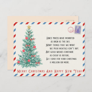 Vintage A Christmas Tree Postcard