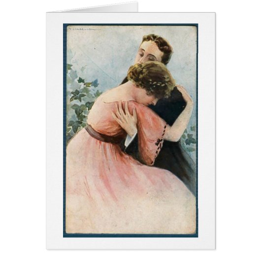 Vintage - A Couple's Embrace, Cards (Front)