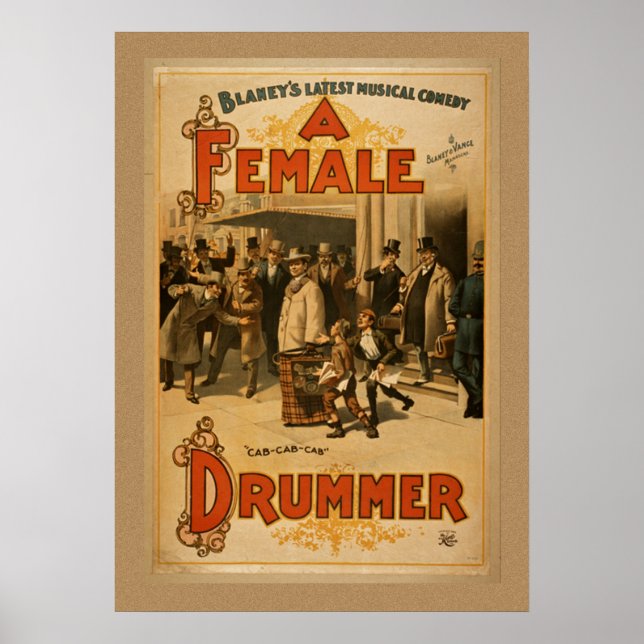 Vintage - A Female Drummer Poster (Front)