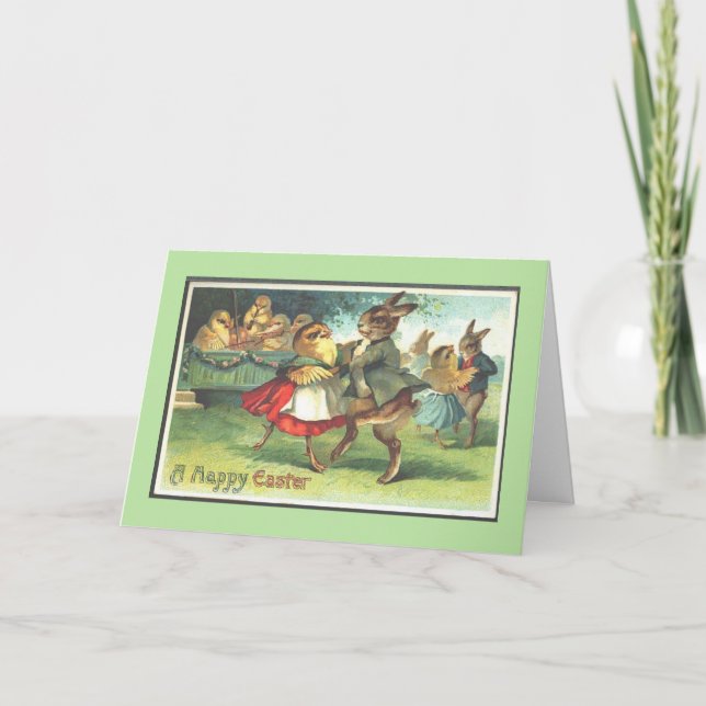 Vintage - A Happy Easter Dance, Holiday Card (Front)
