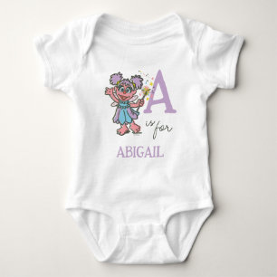 Vintage - A is for Abby Add Your Name Baby Bodysuit
