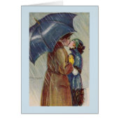 Vintage - A Kiss Under an Umbrella, (Front)