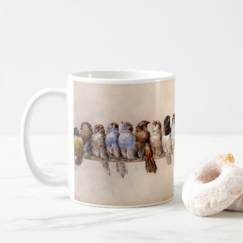 Vintage A Perch Of Birds by Hector Giacomelli Coffee Mug