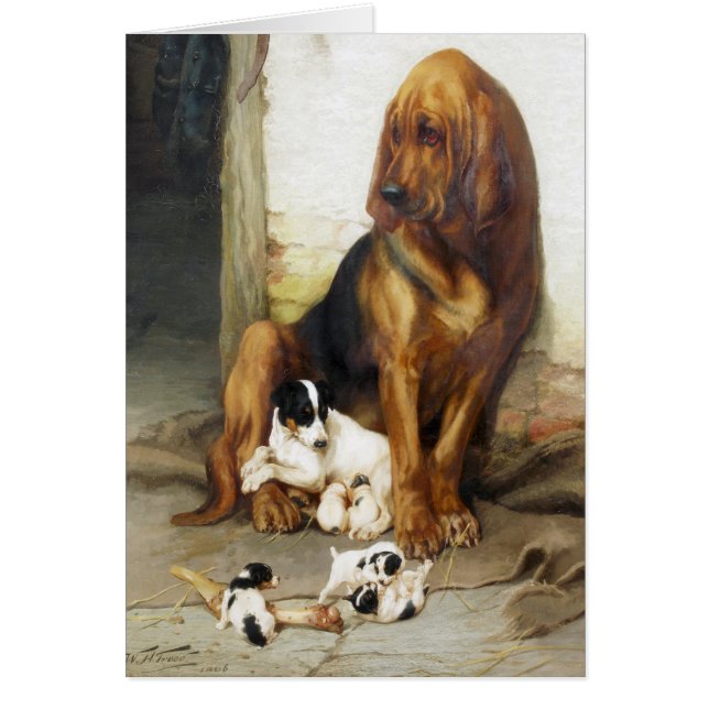 Vintage - A Protective Bloodhound, Cards (Front)